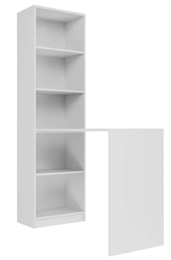Kompiuterio stalas Top E Shop With Shelf R50, baltas
