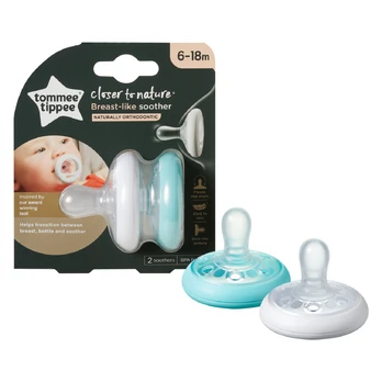 Čiulptukas Tommee Tippee Breast-Like Soother, 6+ mėn., 2 vnt.