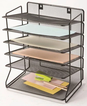 Dokumentų lentynėlė Q-Connect Mesh 6-Layer File Sorter, juoda