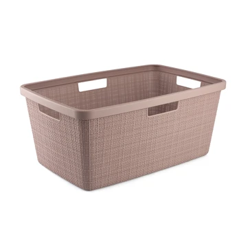 Skalbinių dėžė Curver Jute, 46 l, rožinė