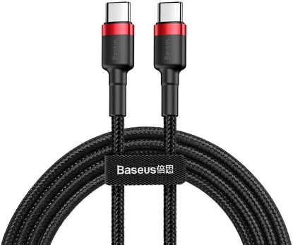 Kabelis Baseus USB-C - USB-C USB-C, USB-C, 1 m, juoda/raudona