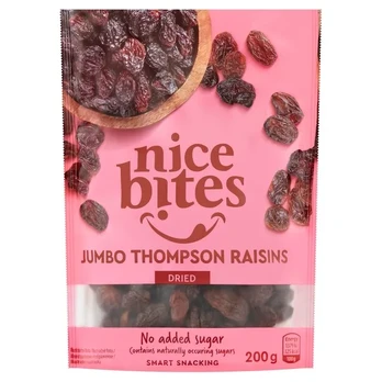 Jumbo džiovintos razinos NICE BITES, 200 g