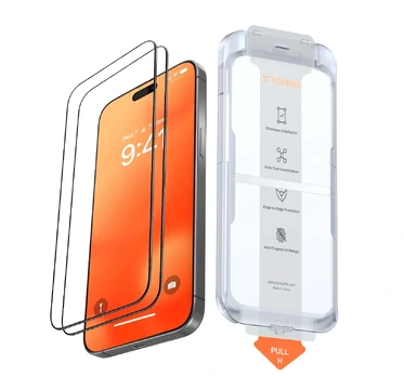 Ekrano apsaugos stiklas TORRAS GlassGo iPhone 16 Pro Max 9H+ (2vnt)