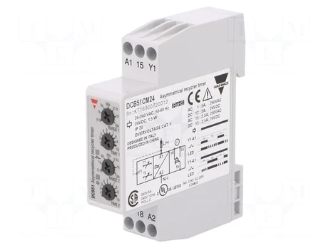 Timer | 0,1s÷100h | SPDT | 24VDC/5A,250VAC/5A | 24÷240VAC | 24VDC | DIN