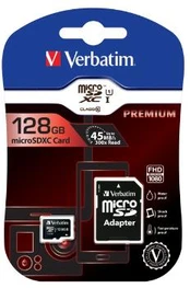 Atminties kortelė Verbatim Micro SDXC 128GB Class 10 su adapteriu