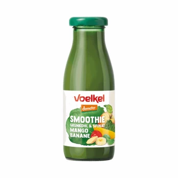 Mangų, bananų, lapinių kopūstų ir špinatų glotnutis, biodinaminis