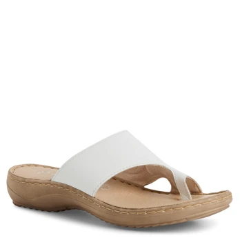 Pliažo šlepetės per pirštą moterims, Balta, Flip-Flops
