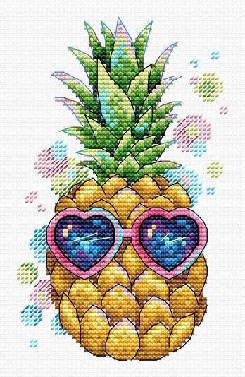 Water-soluble canvas cross sitch kit Sunny Pineapple SV-533