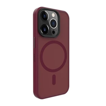Dėklas Evelatus Apple iPhone 15 Pro Hybird Case With Magsafe PC+TPU Plum