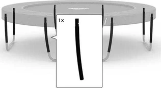 Berg Champion/Elite - Middle post 270, (Curved,Juodas)