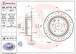 Stabdžių diskas BREMBO 08.A715.1X