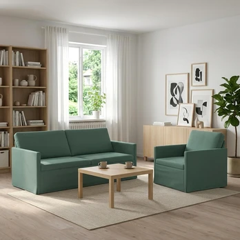 Sofa Sofos komplektas 2 vnt. Jūrinė žalia Aksomas