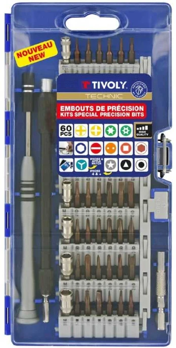 Grąžtas Tivoly Precision bit set - 60 pcs