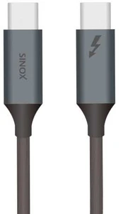 Laikiklis Sinox PRO USB C 4.0 kabelis (Thunderbolt®). 1m. Sort