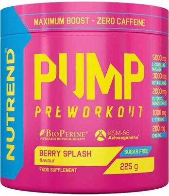 Nutrend Pump Pre-workout 225 g. (Tropical Blend skonis)
