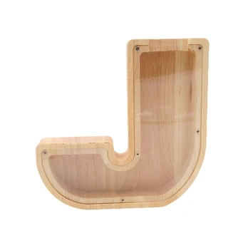 Medinė taupyklė "Raidė-J", 18 cm