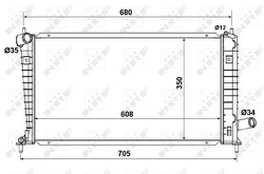 Variklio radiatorius NRF NRF 53189