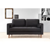 Dvivietė sofa Rome-Black Juodas Ąžuolas kaina