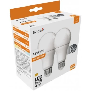 LED lemputės AVIDE, E27, A60, 13W, 4000K, 1521 lm, 2 vnt