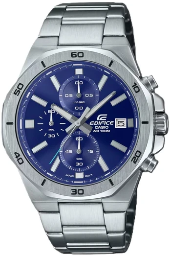 Laikrodis CASIO EDIFICE modelis OCTAGONAL CHRONOGRAPH - Mėlynas