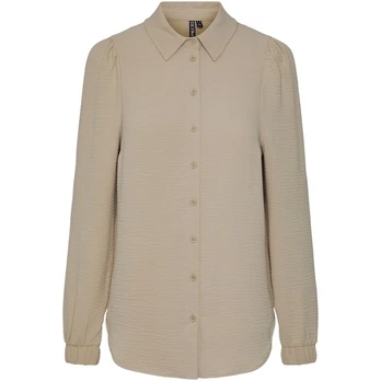 Marškiniai moterims, Balta, PCFLORE LS SHIRT