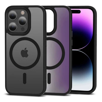 Matinis juodas dėklas Apple iPhone 15 Pro Max telefonui "Tech-Protect Magmat Magsafe"