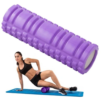 Masažo volelis Perfee jogai ir fitnesui, 30 cm, violetinis