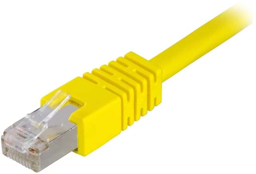 DELTACO F/UTP Cat6 patchkabel, LSZH, 0,7m, gul