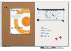 Usorteret Opslagstavle kork/whiteboard Legamaster, 60 x 90 cm