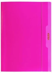 Herlitz Color Blocking A4 segtuvas su gumyte, rožinis