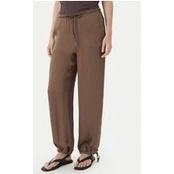 Marella Medžiaginės kelnės Bronzo 2613131085 Ruda Relaxed Fit