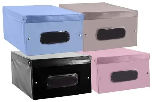 ORDINETT Vinyl box 50x38x24cm Cloe PVC assorted