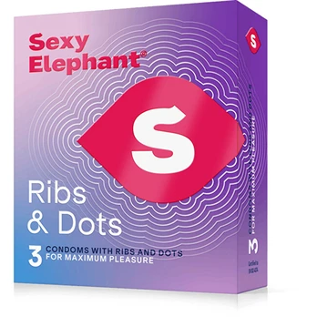 Sexy Elephant Ribs & Dots ribbed condoms