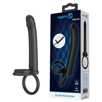 Pretty Love Dillion Silicone Dual Motor Black Intimate Ring USB