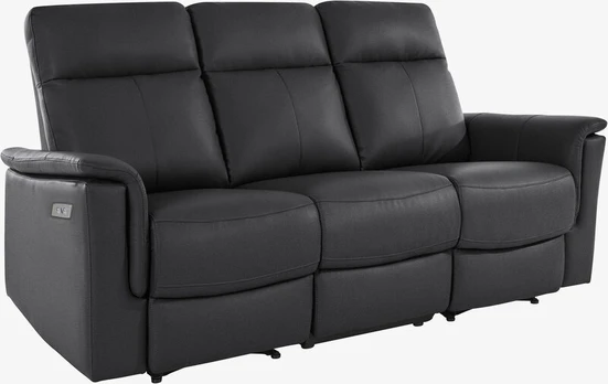 Trivietė sofa Loft Southbrook, juoda