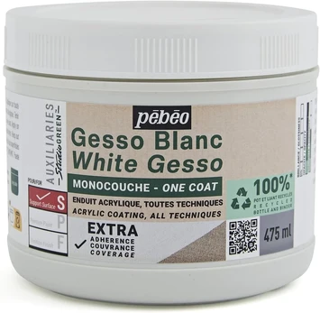 Pébéo Gesso Blanc Monocuche Studio Žalias 475ml