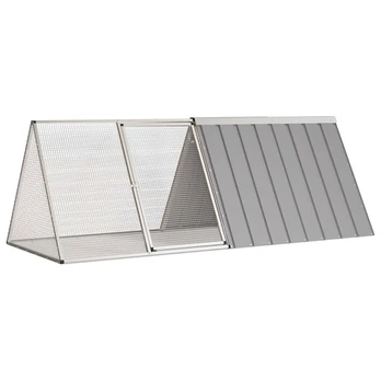 Triušių narvas, pilkas, 201,5x80,5x71cm, galvanizuotas plienas