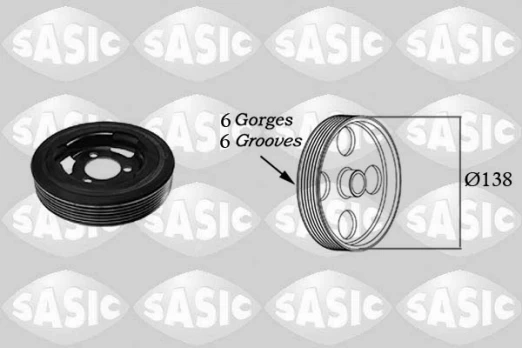 SASIC SAS2156025 Crank pulley