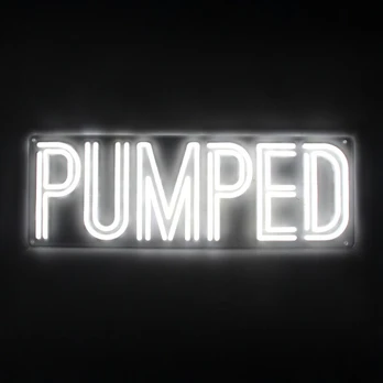 LED neoninė iškaba „Shots Pumped Brand Board“ su ES adapteriu