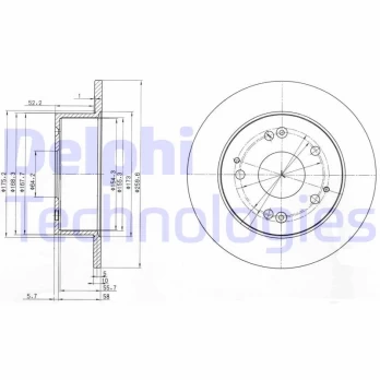 Stabdžių diskas DELPHI BG3745