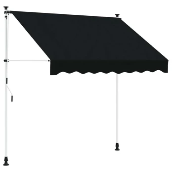 Rankinė sulankstoma markizė Juoda 350 cm