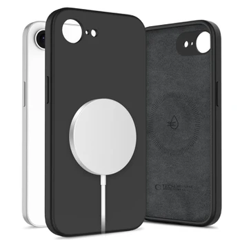 Juodas dėklas Apple iPhone 16E / 17E telefonui "Tech-Protect Silicone Magsafe"