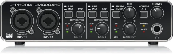 Garso plokštė Behringer UMC204HD