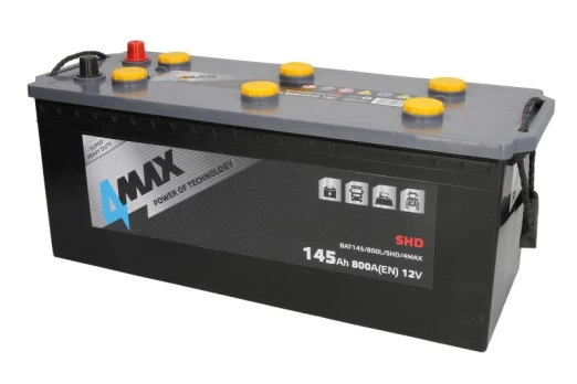 Akumuliatorius 4MAX BAT145/800L/SHD/4MAX 12V 145Ah 800A K+