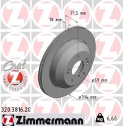 Stabdžių diskas ZIMMERMANN 320.3816.20 kaina