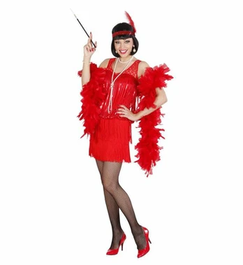 „ROARING 20s FLAPPER“ (suknelė, galvos juosta su plunksna)