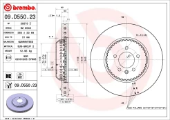 BREMBO 09.D550.23 Brake Disc kaina