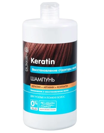 DR.SANTE Keratin Sampunas pazeistiems plaukams, 1 l
