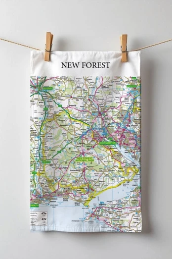 OS Map Tea-towel - New Forest National Park