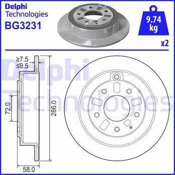 Stabdžių diskas DELPHI BG3231